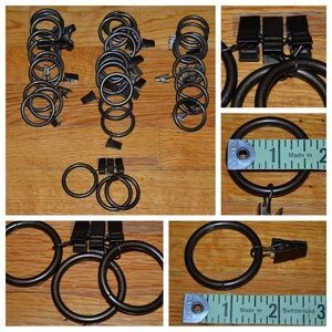 Set of 33 Threshold by Target oil-rubbed bronze curtain rod rings